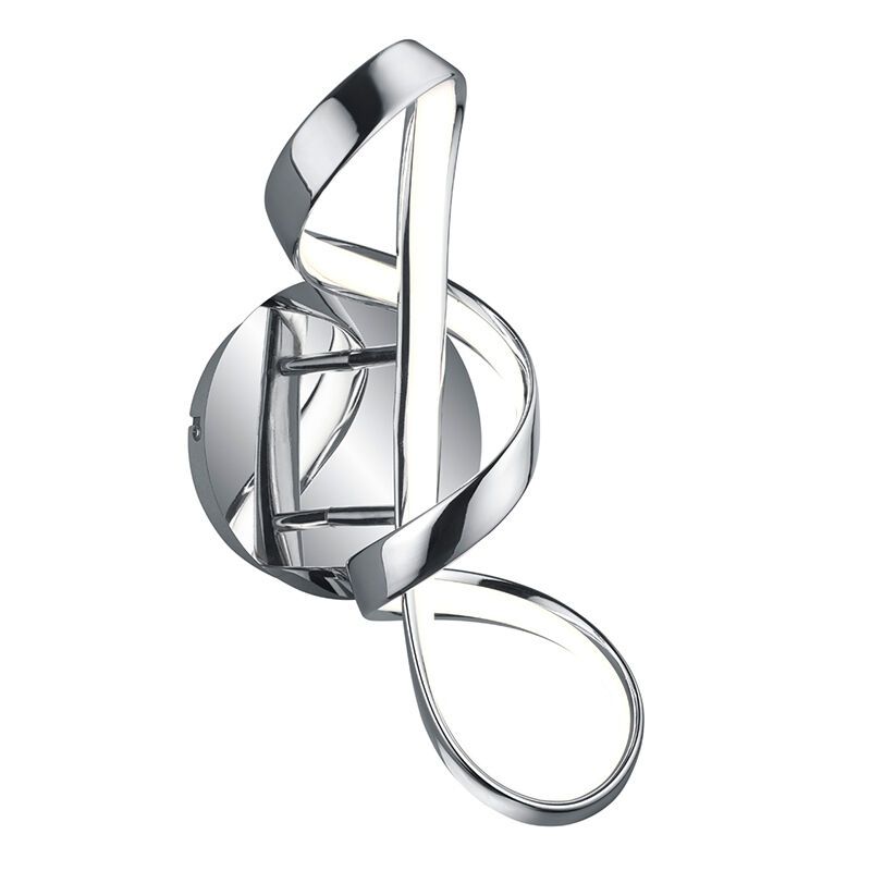 Chrómové nástenné svietidlo dizajnové, Renso, 18 W, LED 4000 K, s 3-stupňovým stmievačom