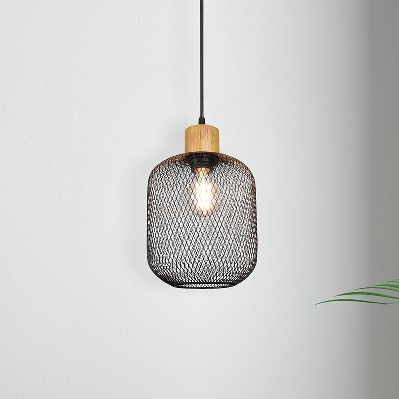 Čierne visiace svietidlo vintage, Cristel