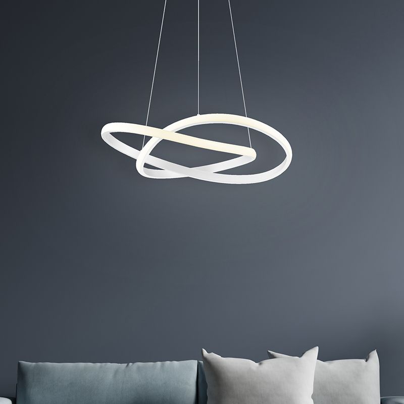 Biele visiace svietidlo moderné, Aby, 27 W, LED 4000 K