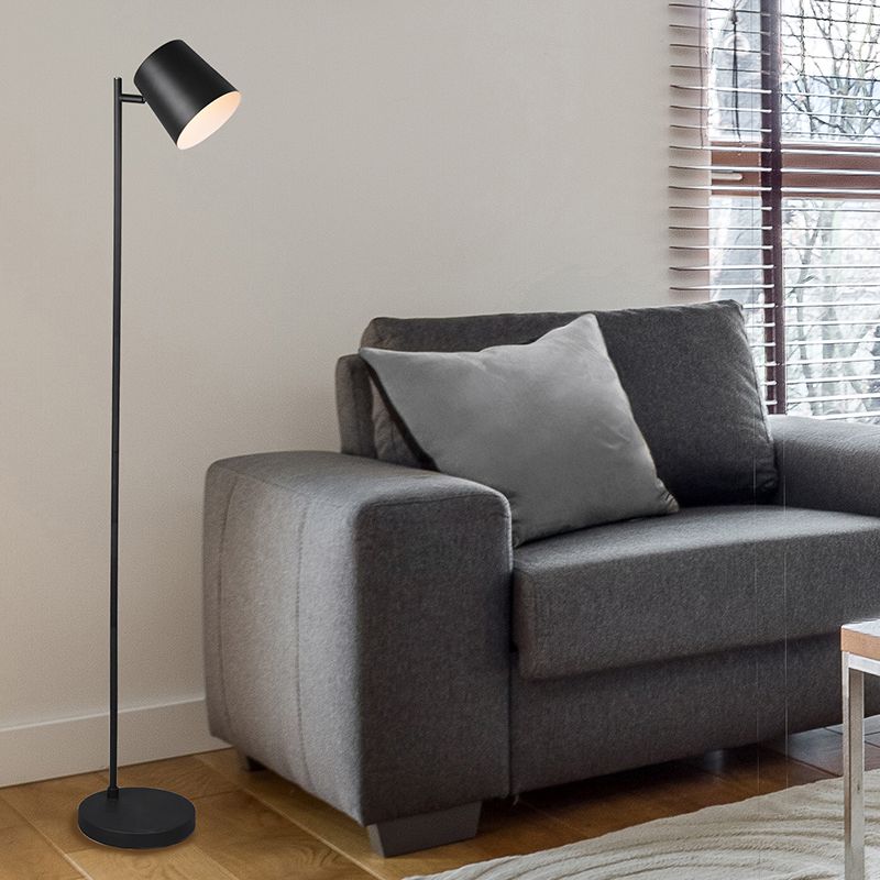 Čierna stojaca lampa moderná, Suraya, 4,5 W, LED 3000 K, s dotykovým stmievačom