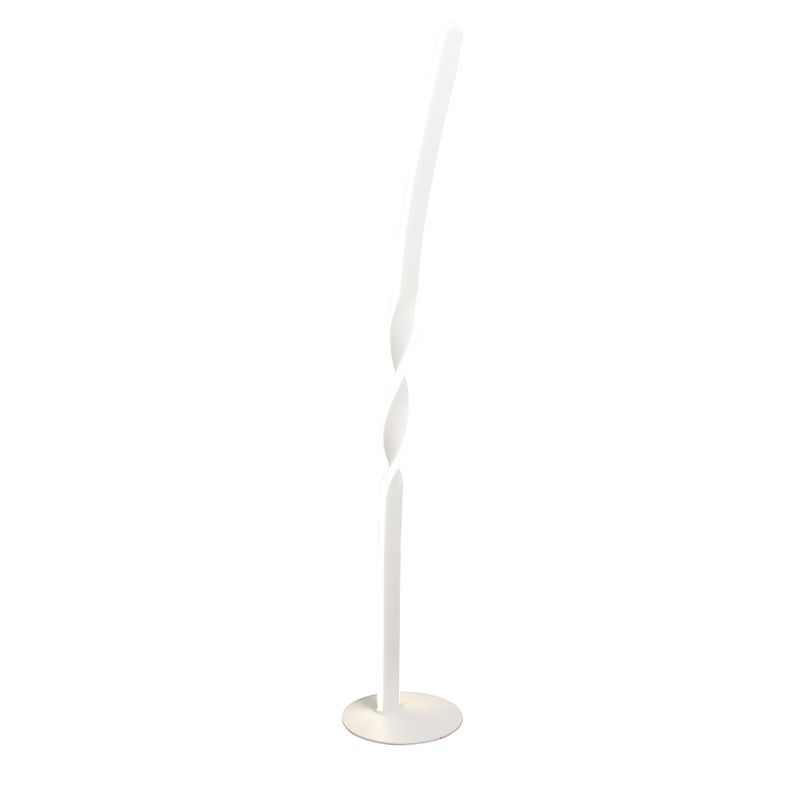 Biela stojaca lampa dizajnová, Quirinus, 19 W, LED 4000 K, s vypínačom