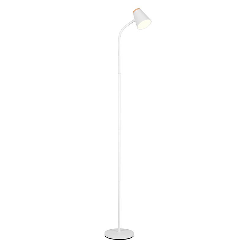 Biela stojaca lampa moderná, Rahul, 4,5 W, LED 3000 K, s vypínačom Biela stojaca lampa moderná, Rahul, 4,5 W, LED 3000 K, s vypínačom