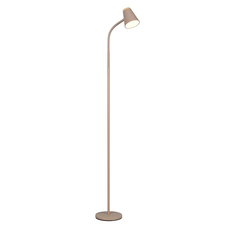 Hnedá stojaca lampa moderná, Rahul, 4,5 W, LED 3000 K, s vypínačom