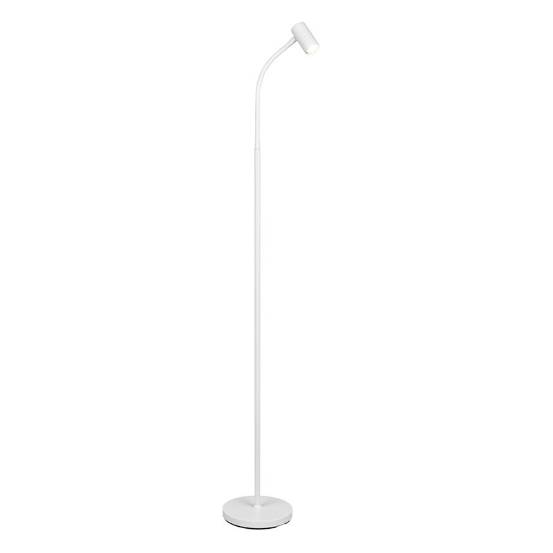Biela stojaca lampa moderná, Suradj, s vypínačom