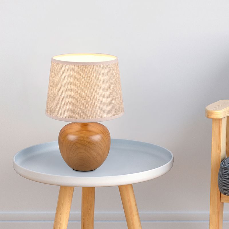 Keramická stolová lampa hnedá, Yet, s vypínačom