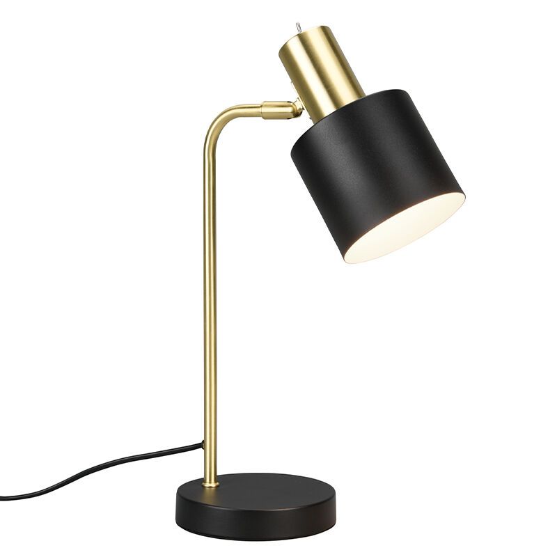 Čierna stolová lampa kovová, Zoja, s vypínačom Čierna stolová lampa kovová, Zoja, s vypínačom