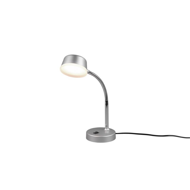 Niklová lampa na písací stôl moderná, Fabio, 4,5 W, LED 3000 K, s vypínačom