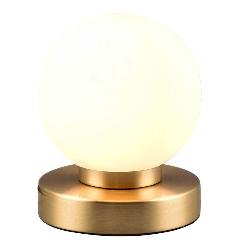 Mosadzná stolová lampa kovová, Serdal, s vypínačom