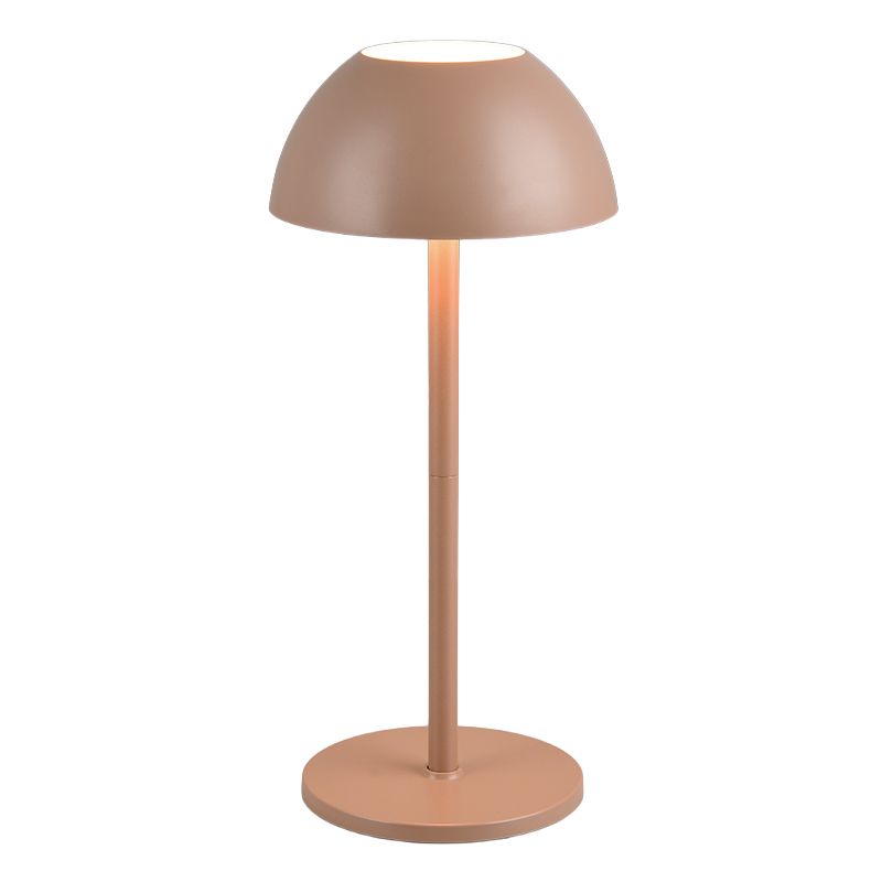 Hnedé nabíjateľné vonkajšie svietidlo na stôl moderné, Rakesh, 1,7 W, LED 3000 K, IP54, s 3-stupňovým stmievačom