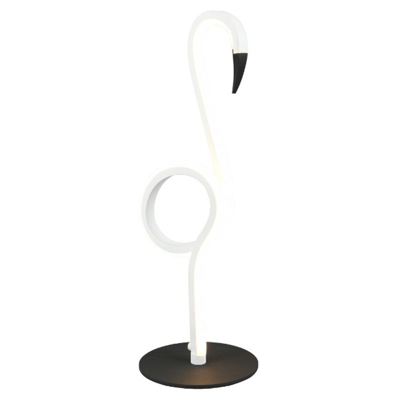 Biela stolová lampa dizajnová, Puk, 6 W, LED 3000 K, s vypínačom Biela stolová lampa dizajnová, Puk, 6 W, LED 3000 K, s vypínačom