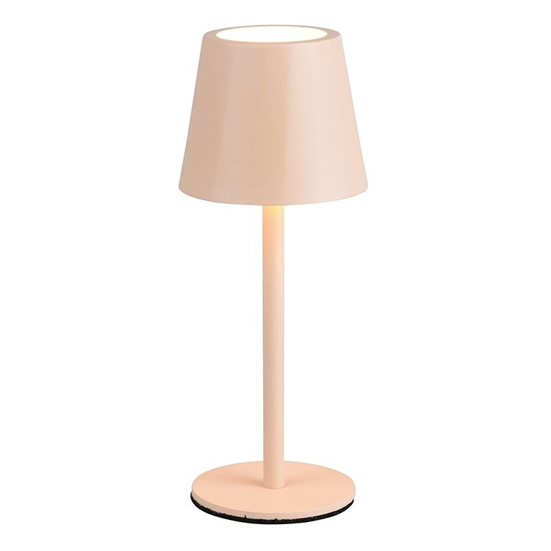 Hnedá nabíjateľná stolová lampa kovová, Priya, 1,6 W, LED nastaviteľný od teplej po studenú bielu, s 3-stupňovým stmievačom
