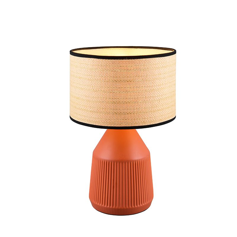 Keramická stolová lampa oranžová, Shivam