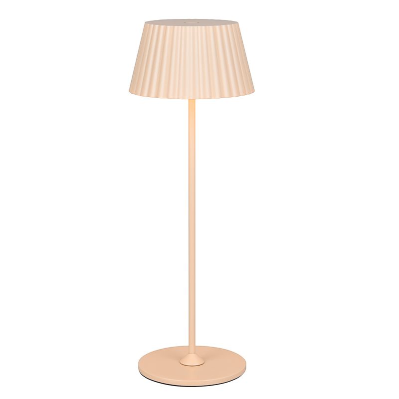 Hnedé nabíjateľné vonkajšie svietidlo na stôl moderné, Reshma, 1,5 W, LED 3000 K, IP44, s dotykovým stmievačom