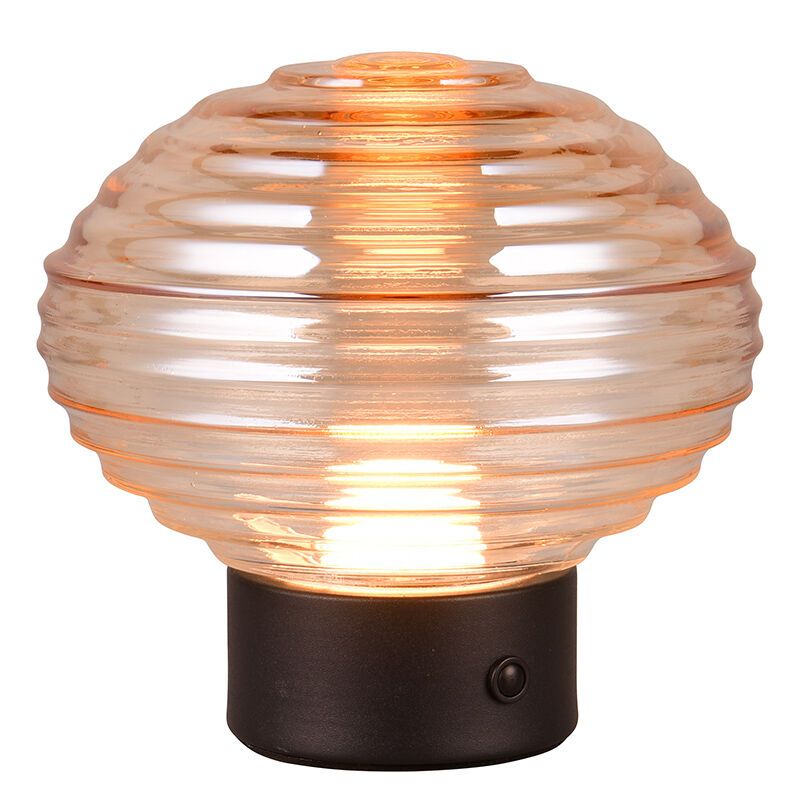 Čierna nabíjateľná stolová lampa retro, Walid, 2 W, LED 3000 K, s dotykovým stmievačom Čierna nabíjateľná stolová lampa retro, Walid, 2 W, LED 3000 K, s dotykovým stmievačom