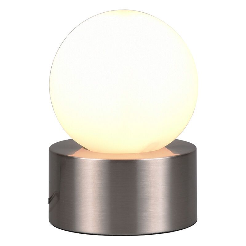 Niklová stolová lampa moderná, Mirjam, s vypínačom Niklová stolová lampa moderná, Mirjam, s vypínačom