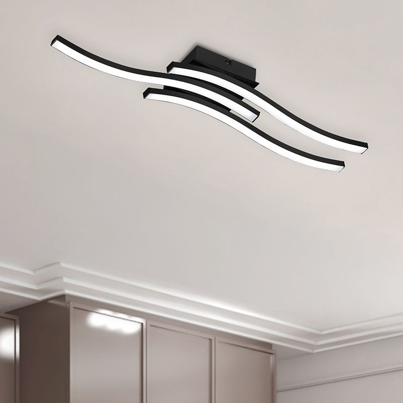 Čierna stropná lampa moderná, Go, 5 W, LED 3000 K
