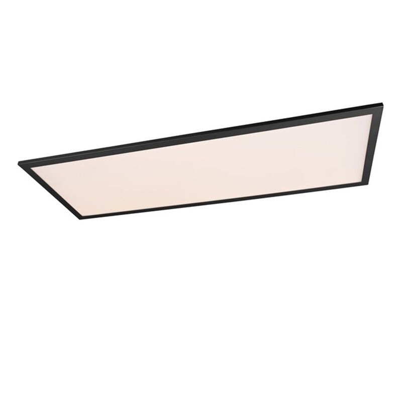 Čierna stropná lampa moderná, Marlise, 33,5 W, LED nastaviteľný od teplej po studenú bielu, s diaľkovým ovládačom