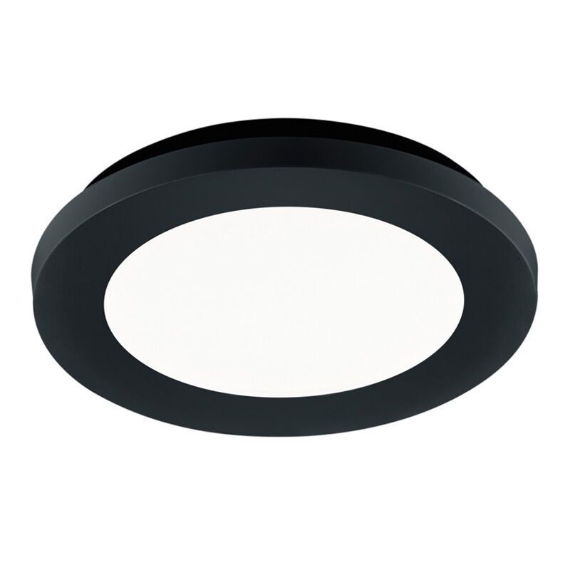 Čierne stropné svietidlo do kúpeľne moderné, Gistrup, 10 W, LED 3000 K, IP44