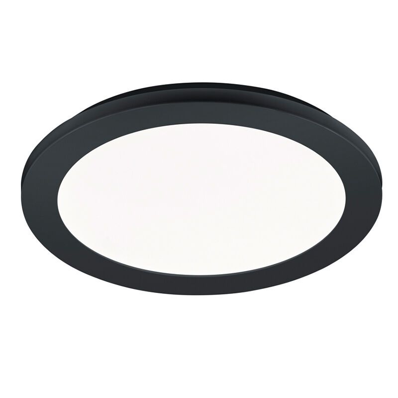 Čierne stropné svietidlo do kúpeľne moderné, Gistrup, 15 W, LED 3000 K, IP44