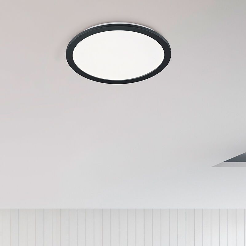 Čierne stropné svietidlo do kúpeľne moderné, Gistrup, 24 W, LED 3000 K, IP44 Čierne stropné svietidlo do kúpeľne moderné, Gistrup, 24 W, LED 3000 K, IP44