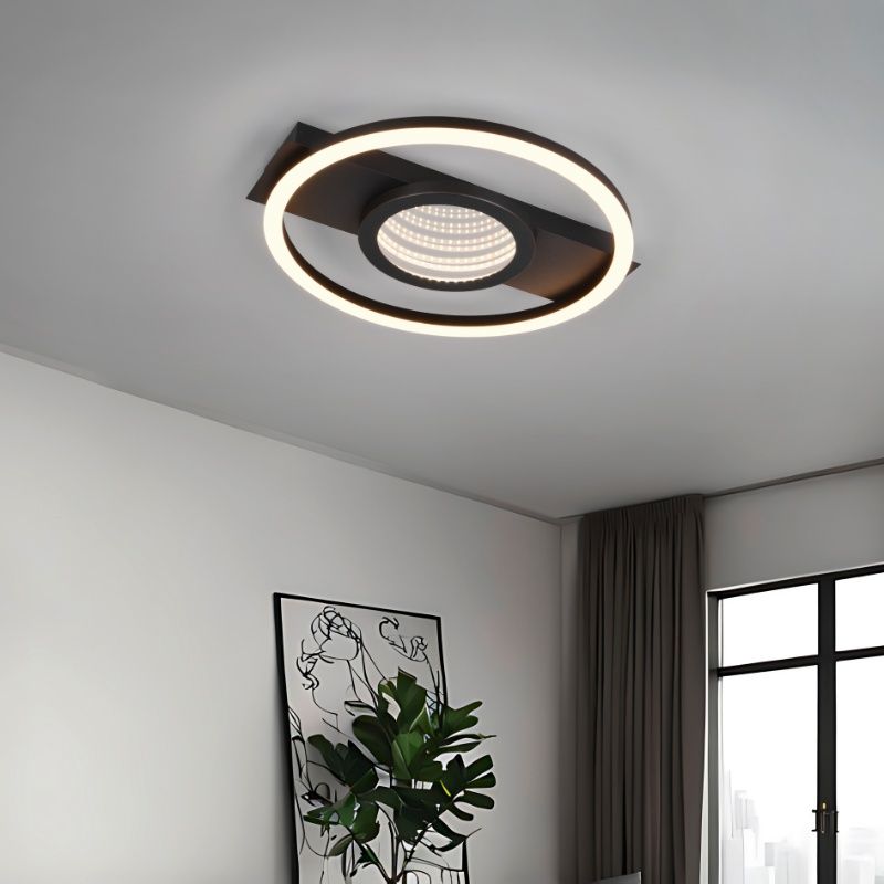 Čierne stropné svietidlo moderné, Sandhia, 16 W, LED 3000 K