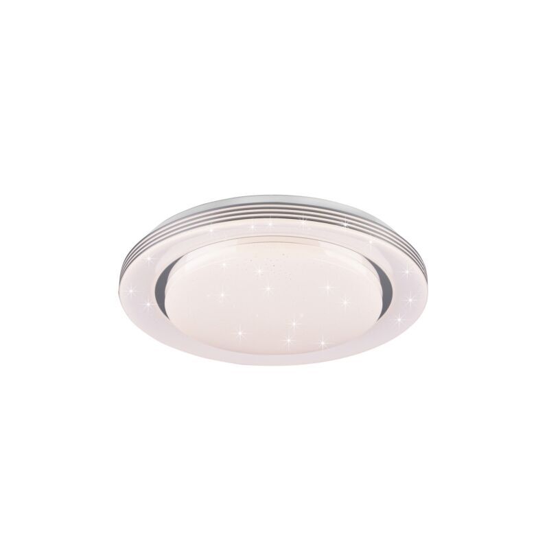 Biela stropná lampa moderná, Alpha, 22 W, LED nastaviteľný od teplej po studenú bielu, s diaľkovým ovládačom