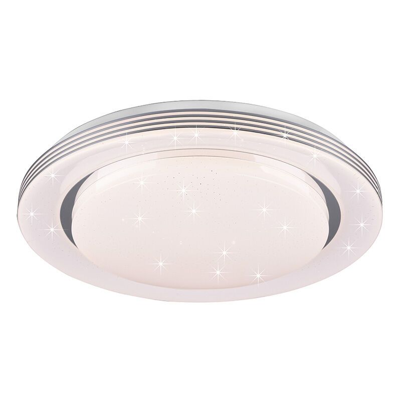 Biela stropná lampa moderná, Alpha, 22,5 W, LED nastaviteľný od teplej po studenú bielu, s diaľkovým ovládačom