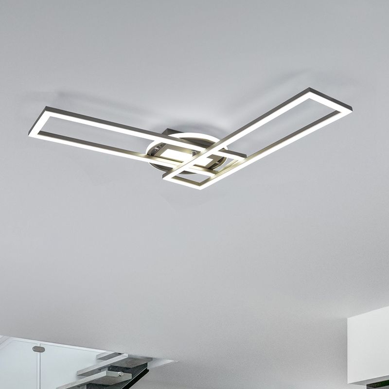 Niklová stropná lampa moderná, Jadon, 30 W, LED nastaviteľný od teplej po studenú bielu