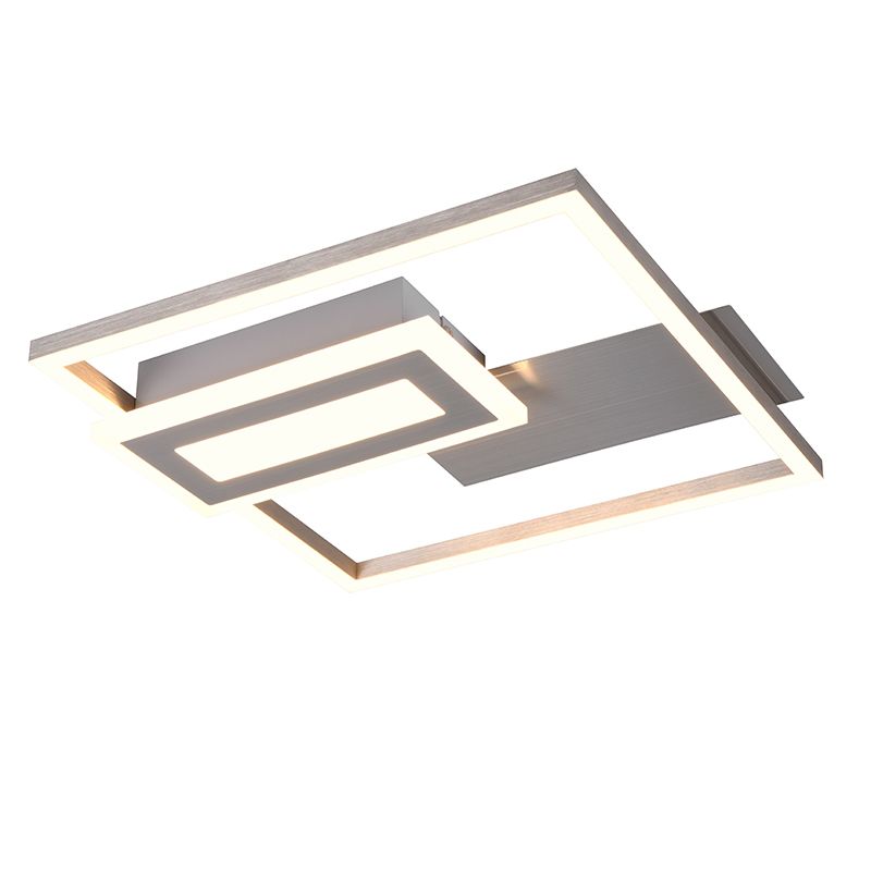 Niklová stropná lampa dizajnová, Shun, 22 W, LED 3000 K