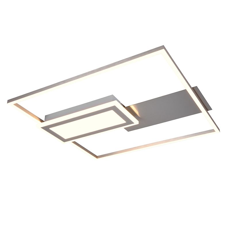 Niklová stropná lampa dizajnová, Shun, 32 W, LED nastaviteľný od teplej po studenú bielu Niklová stropná lampa dizajnová, Shun, 32 W, LED nastaviteľný od teplej po studenú bielu