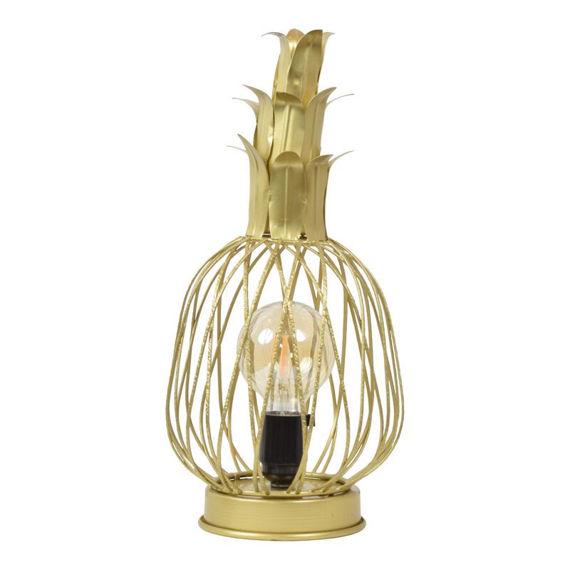 Industriálna stolová lampa zlatá, Keri