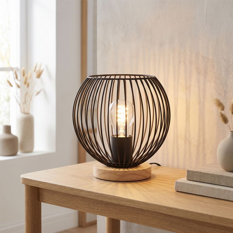 Industriálna stolová lampa čierna, Wiro, s vypínačom Industriálna stolová lampa čierna, Wiro, s vypínačom