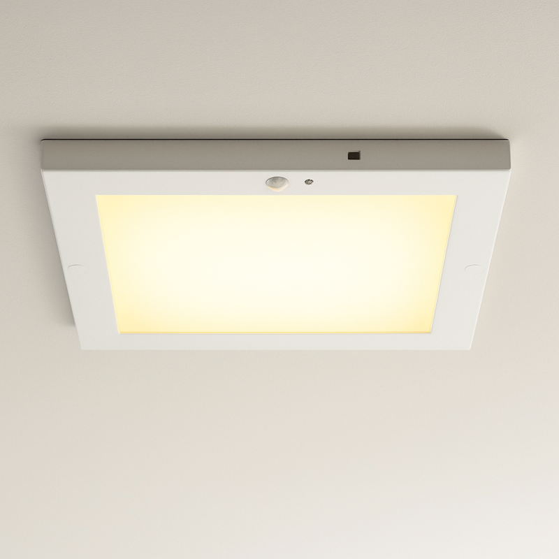 Plastové stropné svietidlo so senzorom biele, Luan, 20 W, LED 3000 K