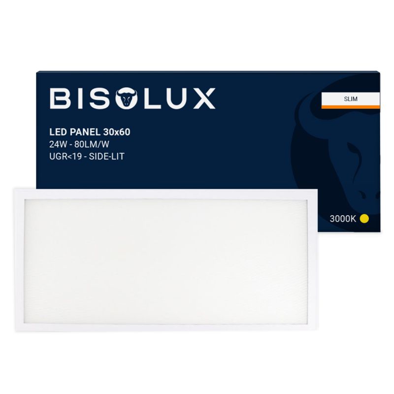 LED panel Bisolux 60x30 cm - 24W - 3000K - UGR<19 - Bočné podsvietenie LED panel Bisolux 60x30 cm - 24W - 3000K - UGR<19 - Bočné podsvietenie