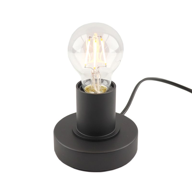 Hliníková stolová lampa bez tienidla čierna, Rika