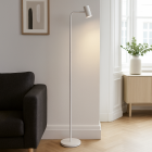 Moderná stojaca lampa biela, Carlos, s vypínačom