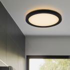 Plastové stropné svietidlo do kúpeľne čierne, Shivani, 15 W, LED 3000 K, IP44
