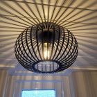 Industriálna stropná lampa čierna, Lieve