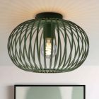 Industriálna stropná lampa zelená, Lieve