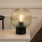 Dizajnová stolová lampa zelená, Charlois, s vypínačom