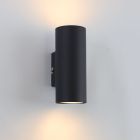 Moderné up down nástenné svietidlo čierne, Elena