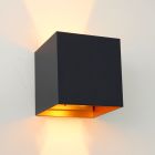 Moderné up down nástenné svietidlo čierne, Dion, 6 W, LED 2700 K, IP65