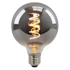 Stmievateľná LED žiarovka E27 Olucia, Tuelo, G95, 4W, dymové sklo, 2200k