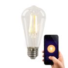 Olucia Inteligentná LED lampa E27 Deco, 5W, stmievateľná až teplá