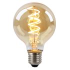 Stmievateľná LED žiarovka E27 Olucia Tuelo, jantárová, G80, 4W, 2200K