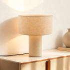 Japandi stolová lampa béžová, Timmy, s vypínačom