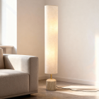 Moderná stojaca lampa béžová, Ghislaine, s vypínačom