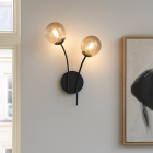 Dizajnové nástenné svietidlo jantárové, Stacy