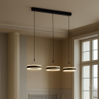Dizajnové visiace svietidlo čierne, Lava, 55 W, LED 3000 K, s 3-stupňovým stmievačom