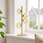 Dizajnová stolová lampa zelená, Remo, s vypínačom